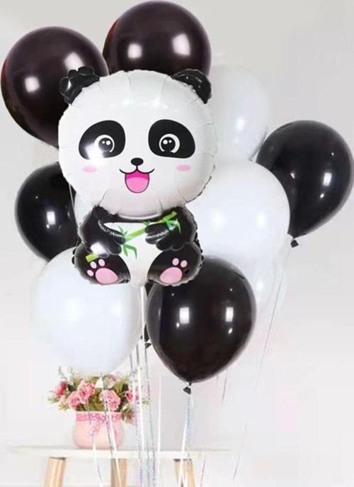 Panda Konsept Panda Balon Set Vinç Balon Buketi Panda Balloon Doğum Günü Balon Set