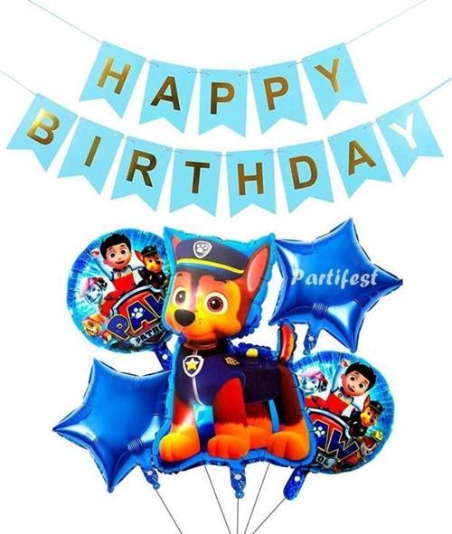Paw Patrol Balon Seti Paw Petrol Yaş Balon Seti Paw Patrol Doğum Günü Set Paw Patrol Chase