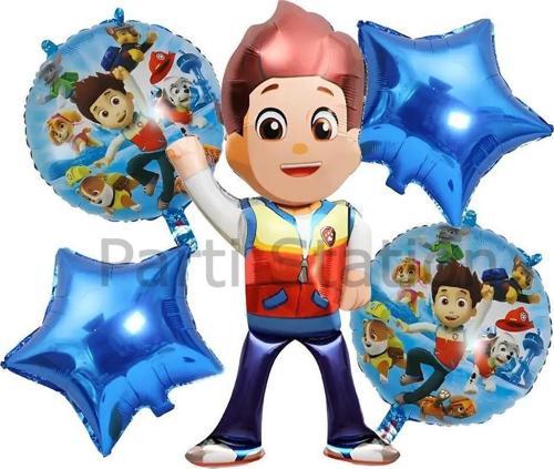 Paw Patrol Ryder Balon Set Paw Patrol Ryder Konsept Doğum Günü Parti Balon Set