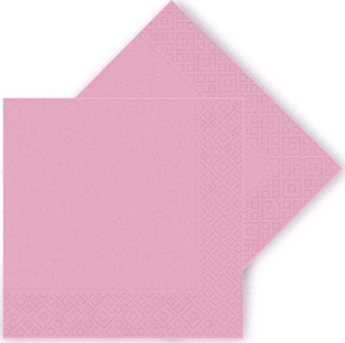 Renkli Kağıt Peçete 20'Li Pembe Renk 33X33