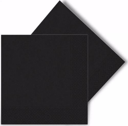 Renkli Kağıt Peçete 20'Li Siyah Renk 33X33