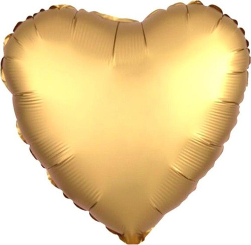 Kalp Gold Renk Folyo Balon 18 İnc