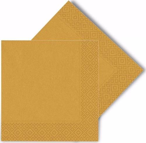 Renkli Kağıt Peçete 20'Li Gold Altın Renk 33X33