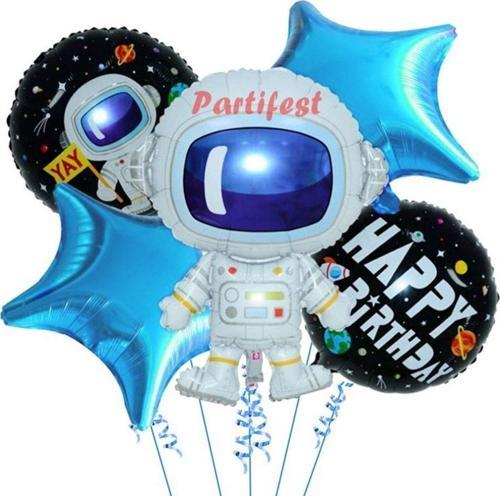 Uzay Yaş Balon Set Uzay Konsept Helyum Balon Set Uzay Doğum Günü Set