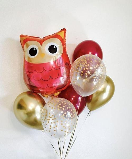 Woodland Baykuş Konsept Balon Set Sevimli Baykuş Balon Buketi Owl Doğum Günü Balon Set