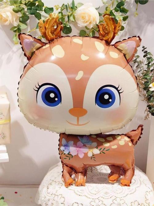 Woodland Konsept Sevimli Geyik Balon Set Deer Balloon Birthday Party Set