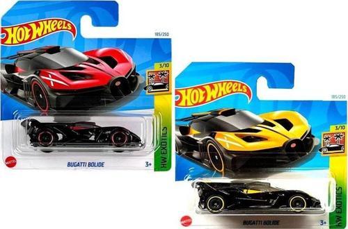 2 Araç Hot Wheels Bugatti Bolide Set - Sarı & Kırmızı (1/64)