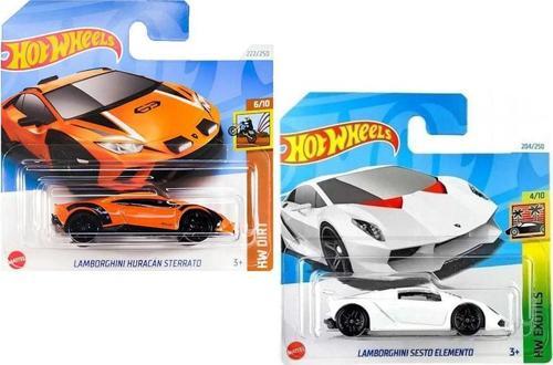 2 Araç Hot Wheels Set - Lamborghini Huracan Sterrato & Lamborghini Sesto Elemento (1(64)