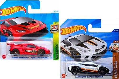 2 Araç Hot Wheels Set - Lamborghini Huracan Sterrato & Lamborghini Huracan LP 620-2 Super Trofeo