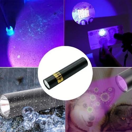 ® Mini Cep Boy USB İle Şarj Olan Oje Kurutucu Sahte Para Kontol LED UV Mor Işık El Feneri