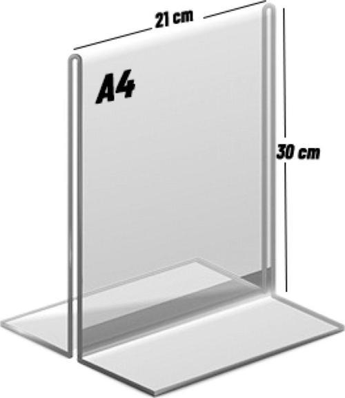 A4 T Tipi Dikey Pleksi Föylük - Broşürlük - Etiketlik