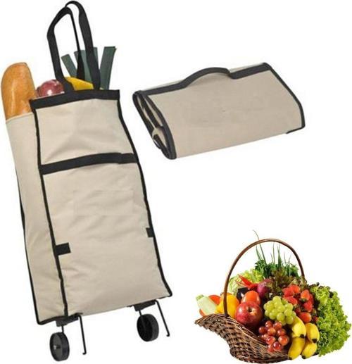 ® Katlanabilir Tekerlekli Market Çantası,Çok Amaçlı Pazar Arabası,Portatif Alışveriş Bez Torba