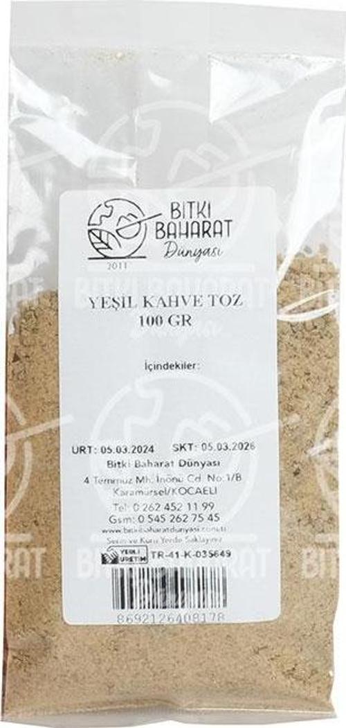 Yeşil Kahve Toz 100 Gr