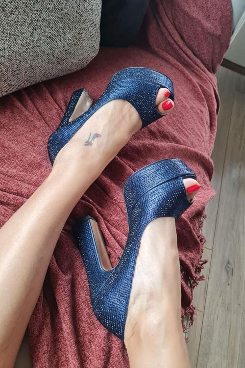 Kadın Abiye Taşlı Ayakkabı 036 4155 Abiye Ayakkabılar