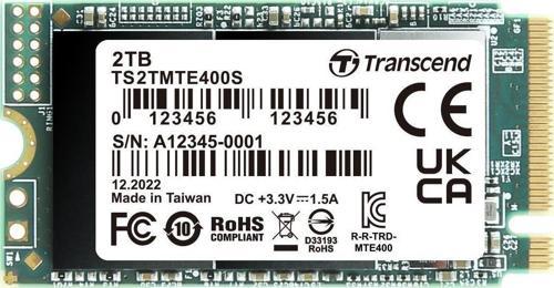 TS2TMTE400S 2TB M.2 2242PCIe Gen3x4 NVMe 3D TLC SSD
