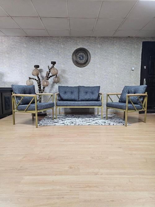 Siyah Boyalı Bahçe - Balkon - Mutfak Çay Seti Takımı Bahçe Koltuk Takımı KAHVERENGİ Renk Tek Ebat Beden