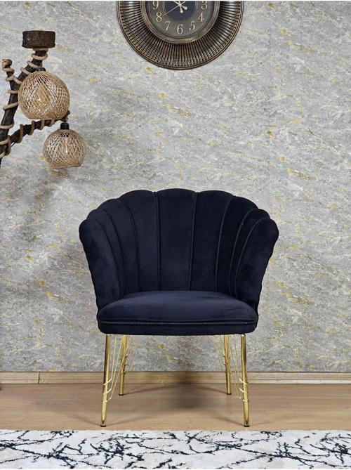 Tekli Gold Kaplama Tel Ayak Papatya Çay Seti Koltuk Takımı , Balkon, Salon, Ofis, Cafe Koltuk Takımı SİYAH Renk Tek Ebat Beden