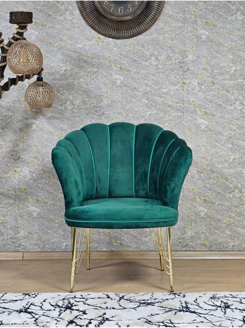 Tekli Gold Kaplama Tel Ayak Papatya Çay Seti Koltuk Takımı , Balkon, Salon, Ofis, Cafe Koltuk Takımı YEŞİL Renk Tek Ebat Beden