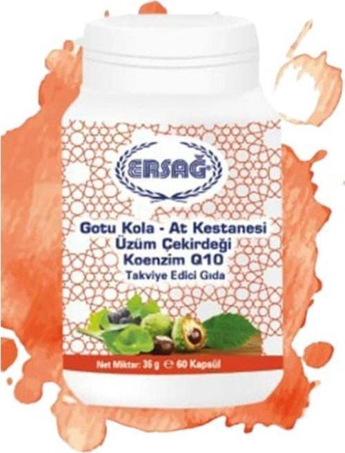 Gotu Kola, At Kestanesi, Üzüm Çekirdeği, Koenzim Q10 Içeren Gıda Takviyesi