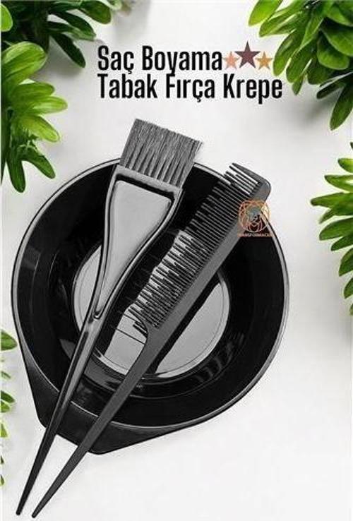 Saç Boyama Tabak Fırça Krepe Tarak Seti