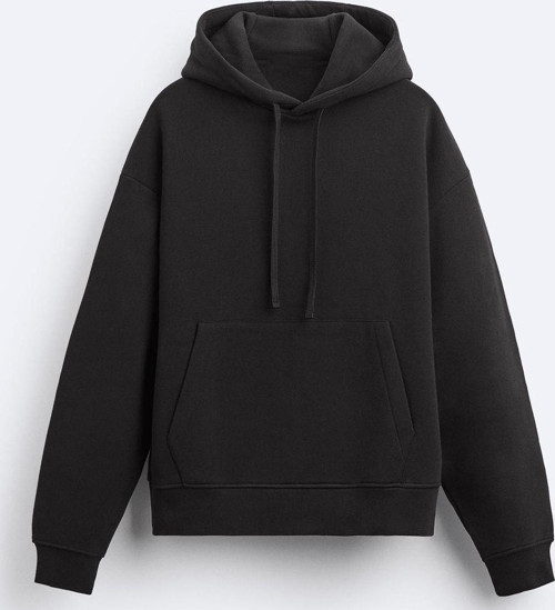 Siyah 3 İplik Kapüşonlu Sweatshirt Myz02090 Siyah S
