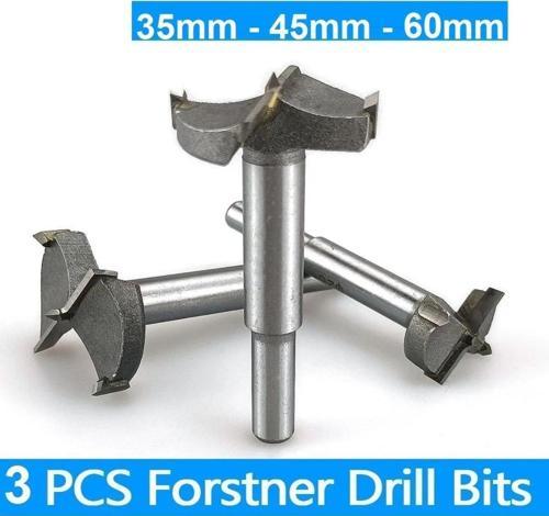 Ahşap Delme Panç Seti 35Mm 45Mm 55Mm 3Lü Karot Set Matkap Freze Ucu Menteşe