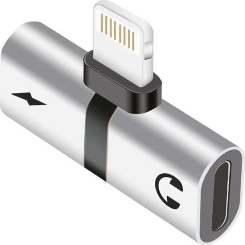 iPhone Uyumlu Lightning 2in1 Şarj Kulaklık Dönüştürücü Adaptör Şarj Çoğaltıcı Splitter