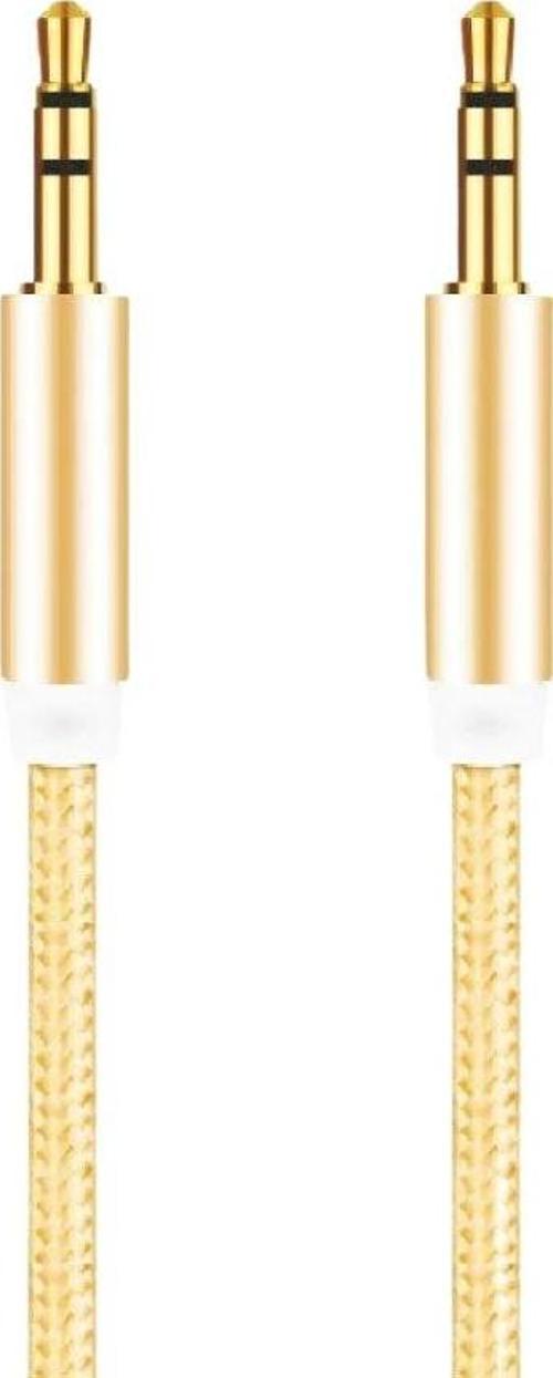 Aux To Aux 3.5mm Örgü Kablo İphone Samsung Xiaomi Huawei Uyumlu Müzik Ses Aktarıcı Aksesuar