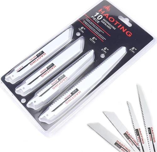 Tilki Kuyruğu Testeresi Seti 10 Parçalı Set Ahşap Metal Kemik Plastik Kesme Testere Ucu