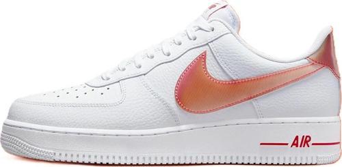 Air Force 1 '07 Jumbo Swoosh Leather Hakiki Deri Erkek Spor Ayakkabı Beyaz Turuncu