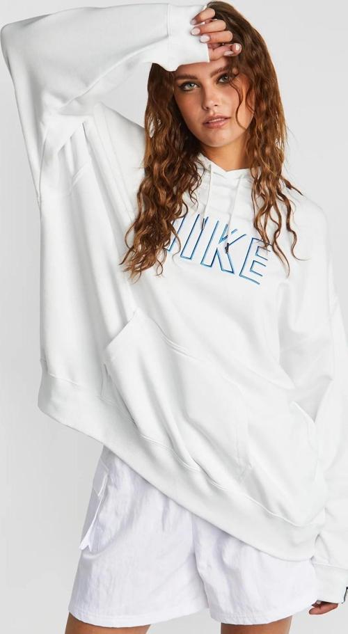 Oversized Pullover Hoodie White Bol Kapüşonlu Unisex Sweatshirt Beyaz