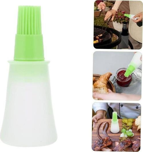60 ml Silikon Yağ Fırça Şişesi Yumurta Sos Sürme Yağlama Fırçası Ucu Silikon Fırçalı Yağdanlık
