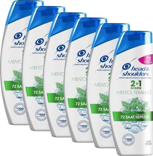 Head & Shoulders 350 Ml. 2-1 Mentol Ferahlığı 72 Saat Kepeksiz X 6 Adet