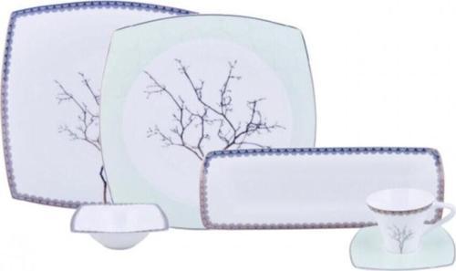 Fine Pearl Banyan 26 Parça 6 Kişilik Kare Kahvaltı/servis Takımı