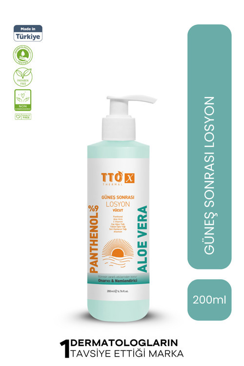 X Aloe Vera Losyon Güneş Sonrası Bakım, Nemlendirici, Ferahlatıcı, Yatıştırıcı 200 ml