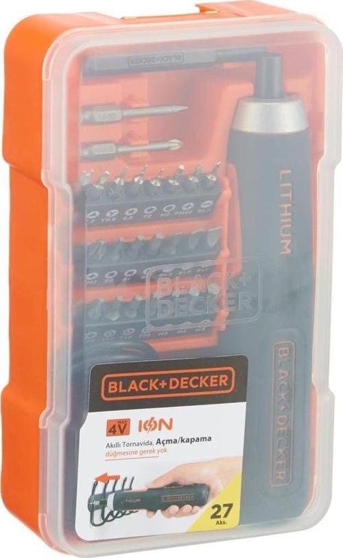 OUTLET Black Decker BD40K27-TR Akülü Tornavida 4V 27 Parça Aksesuar Seti