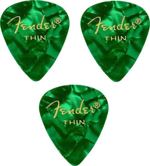 Premium 3 Adet Gitar Penası 351 Shape Thin Green Moto Pena (3 Adet)