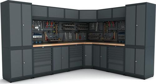 3.2m x 2.6m Modüler Köşe Çalışma Tezgahı İE.36.18.81