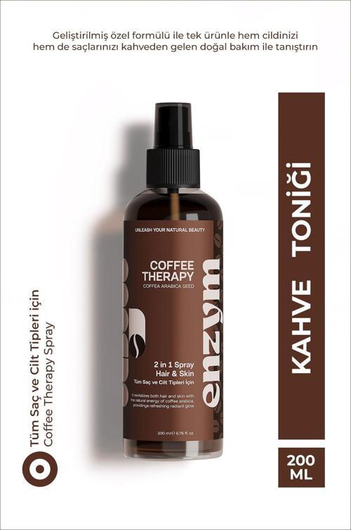 Doğal Kahve Toniği Saç (dökülme karşıtı, onarıcı) ve Cilt Bakımı (ton eşitleme, antioksidan) 200 ml
