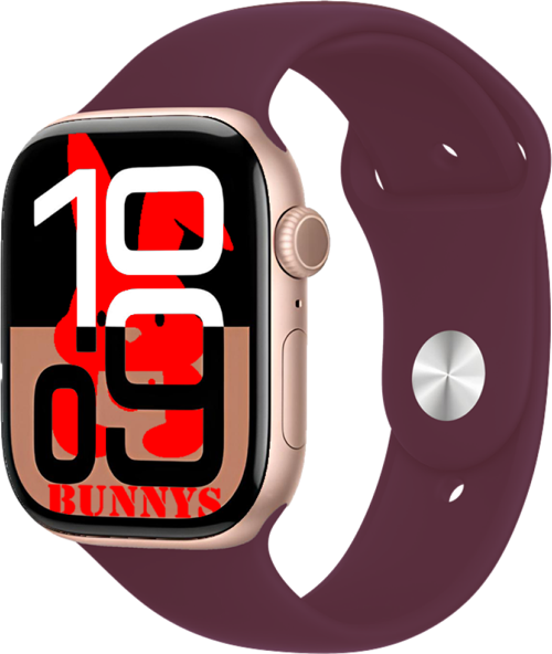 Samsung Galaxy A91 Uyumlu Bordo Akıllı Saat Watch10 2025 Hediyeli AMOLED EKRAN