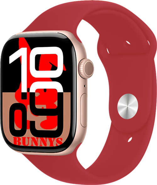 Samsung Galaxy M52 Uyumlu Kırmızı Akıllı Saat Watch10 2025 Hediyeli AMOLED EKRAN