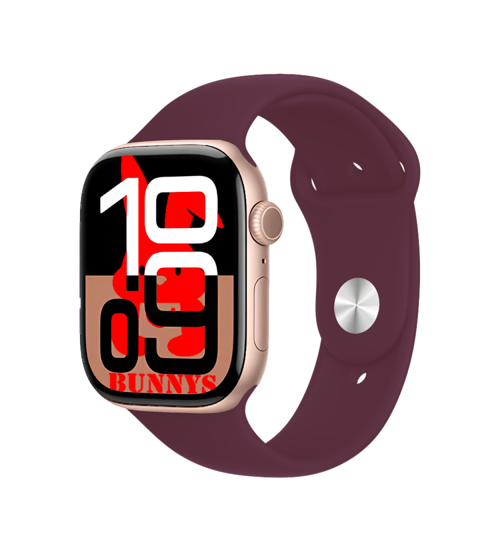 Apple iPhone 8 Uyumlu Bordo Akıllı Saat Watch10 2025 Hediyeli AMOLED EKRAN