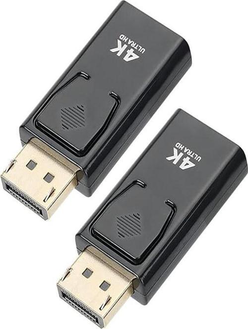 Displayport to Hdmi Mini Siyah 4k 30hz Dp to hdmı Kablo Displayport Çevirici Dönüştürücü