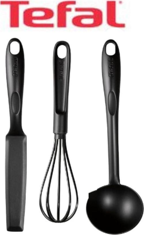 "Tefal 3'lü Mutfak Aletleri Seti – Spatula, Çırpıcı, Kepçe – Dayanıklı ve Pratik Mutfak Gereçleri"