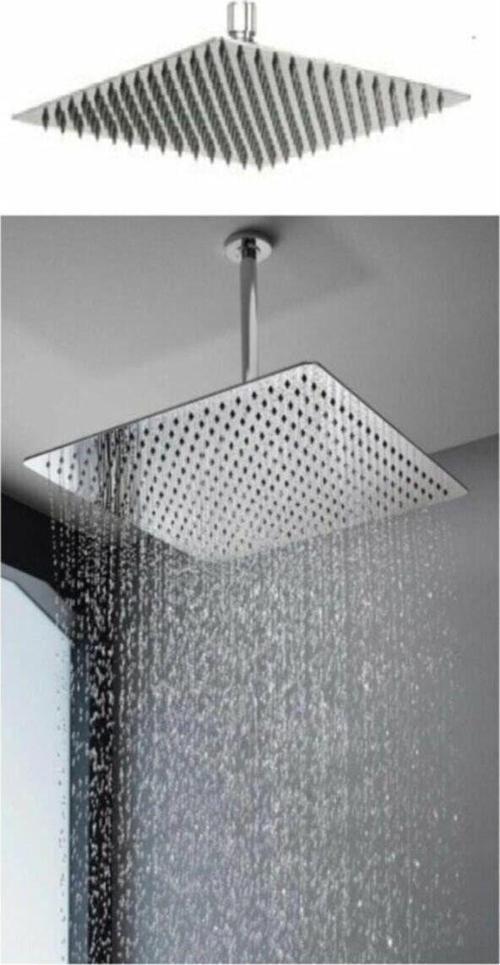 Paslanmaz Slim Kare Robot Tepe Duş Başlığı 30 X 30