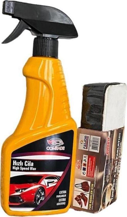 Oto Hızlı Cila 500Ml Parlatıcı Sünger Hediyeli