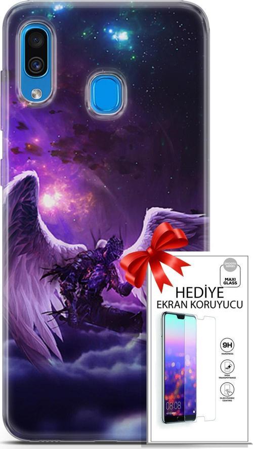 Samsung Galaxy A20 Kılıf Orijinal Seri Cardano 23 Melek Telefon Kabı Ve Ekran Koruyucu