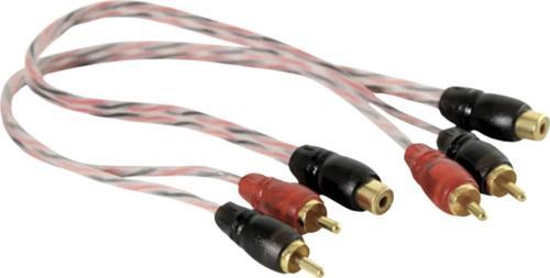 10 adet Oto Amfi Y Kablo 1 Dişi 2 Erkek Rca Y KAblo Sarı Uçlu Silikonlu