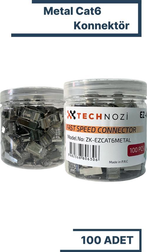 Cat6 Metal Rj45 Jack Konnektör Uç Lan Ethernet Jak 100 Adet