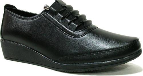 Siyah 4 Nokta Comfort Anatomik Dolgu Topuk Ayakkabı